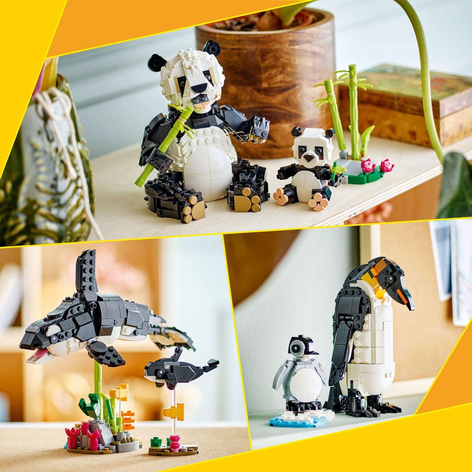 LEGO Creator Les animaux sauvages : la famille de pandas 31165 Ensemble de construction (626 pièces)
