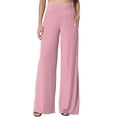 thumbnail image 4 of Women's Palazzo Lounge Pants Wide Leg High Waist Pull-On Flowy Toursers with Pockets 3XL, 4 of 5