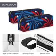 thumbnail image 4 of Disketp Red White Blue Fireworks Estuche de Lápices de Cuero con Cierre, Estuche Compacto para Papelería, Bolígrafos y Accesorios Pequeños, 4 of 7
