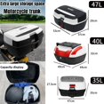 thumbnail image 2 of Baúl para motocicleta GSB, universal, extragrande, 47L, 40L y 35L, para vehículos eléctricos, scooters, resistente al agua y con protección solar, caja de herramientas, 2 of 5
