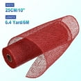 thumbnail image 2 of 3pcs 10 Inch Poly Burlap Mesh for Wreath, Decorative Mesh Fabric Ribbon 6.4 Yard for Christmas, Red, 2 of 7