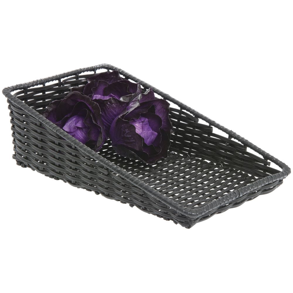 HUBERT® Tapered Black Produce Basket - 11 1/2"L x 20"D x 1 1/2" to 6"D