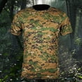 thumbnail image 3 of Camouflage Performance Shirt for Men Lightw8 Quick Dry Short Sleeve Round Neck 100% Polyester Topc, 3 of 4