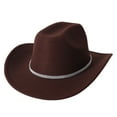 thumbnail image 4 of Men's And Women's Woolen Hats Western Cowboy Top Hat Three Of Rhinestones, 4 of 4
