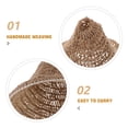 thumbnail image 3 of BRIGHTFUFU Woven Cotton Hemp Rope Lampshade Boho Pendant Light Cover Rustic Khaki Ceiling Shade, 3 of 8