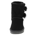 thumbnail image 3 of DREAM PAIRS NEW Kids/Girls Classic Mid Snow Boots Winter Flat Shoes Faux Fur SHORTY-POMPOM BLACK Size 10, 3 of 3