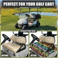 thumbnail image 4 of Renewold Paw Colorful Wood Grain Golf Cart Seat Cover with Front Pockets, Puppy Cat Dog Footprint Golf Blanket Accessories Keeps Seat Cool and Clean for EZGO Yamaha Club Cars, 4 of 7