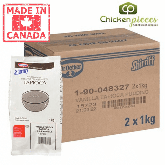 Shirriff Pudding Tapioca Vanilla Powder 1Kg/2.20Lbs (2/Case)-Canadian Made
