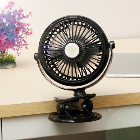 Mini Clip On Cooling Fan Rechargeable USB Portable Cooler Handheld 360° Adjustable Silent Fan For Summer Baby Stroller Baby Pram Table Desk
