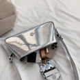 thumbnail image 2 of Bolso de hombro Bolsos de mujer Cuero de PU brillante Bolsos de moda para axilas Plata Sywqhk Para Estrenar, 2 of 9