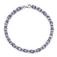 thumbnail image 5 of Primal Silver Sterling Silver Rhodium-plated Amethyst and White Topaz Bracelet, 5 of 6
