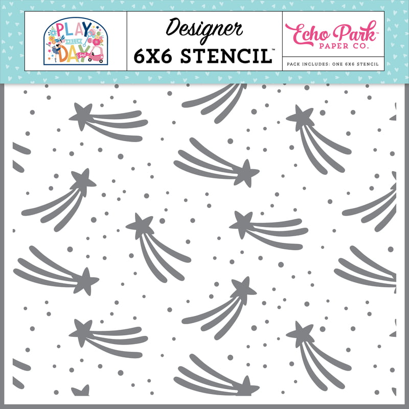 Reusable Celestial Shooting Star Wall Stencils Template Use on Paper Projects Scrapbook Journal Walls Floors Fabric Furniture Glass Wood etc. Shooting Stars Stencil 21.5 x 21.5 cm