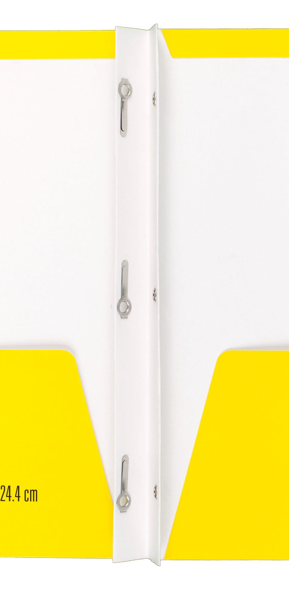 Five Star Pocket and Prong 2-Pocket Paper Folder, Yellow (34567)