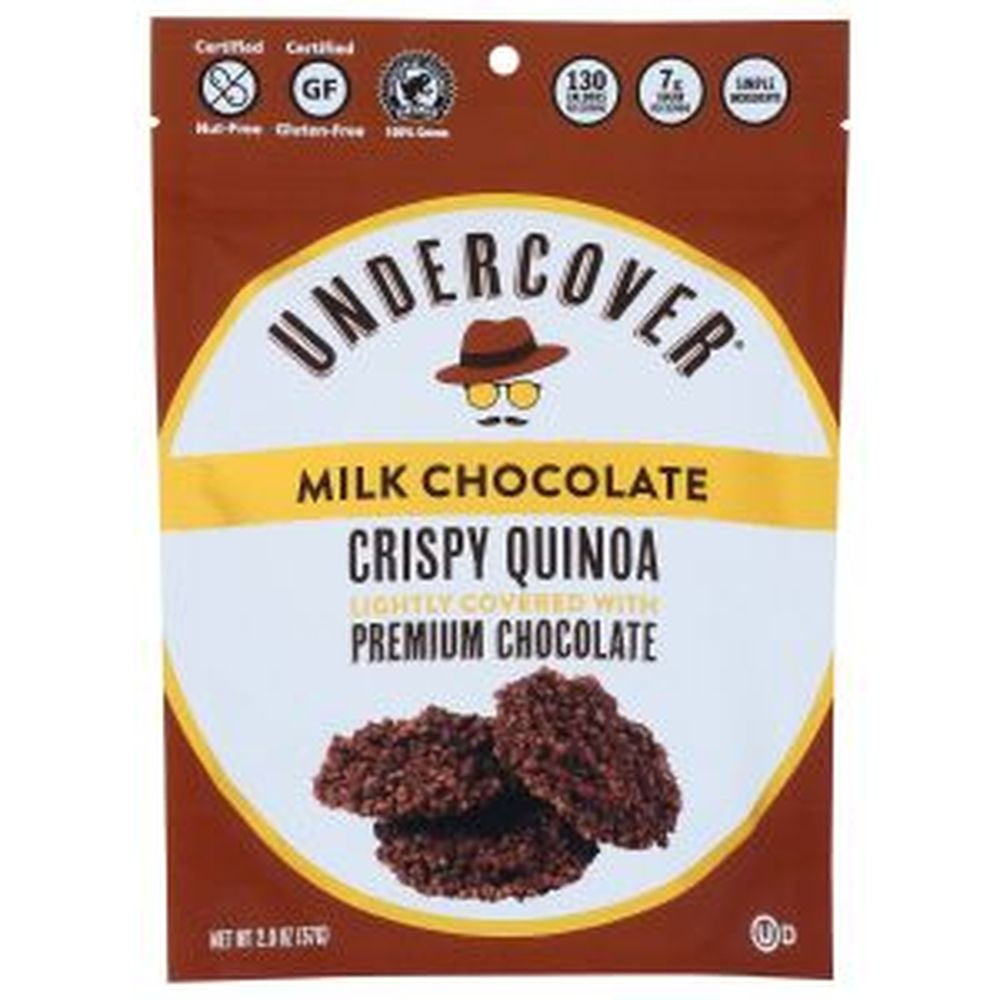 Undercover Milk Chocolate Crispy Quinoa, 2 Ounce Bag 12 per case