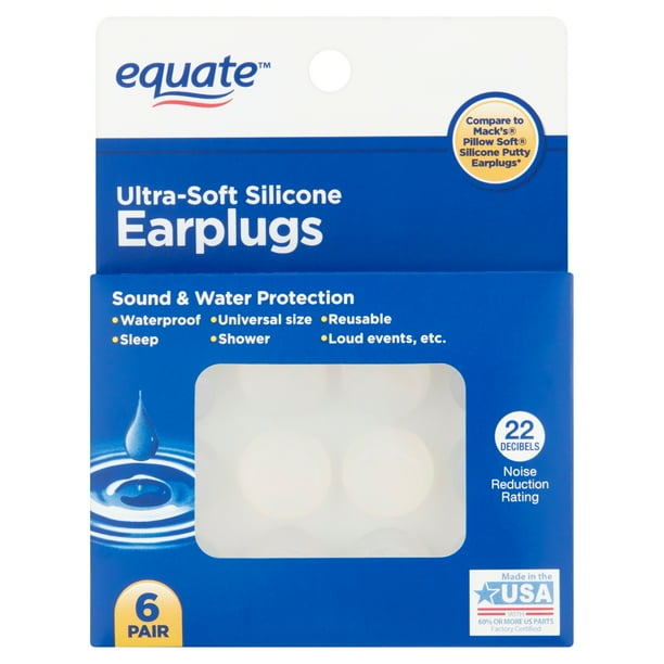 Equate Ultra Soft Silicone Ear Plugs 6 Pair Walmart Com Equate Ultra Soft Silicone Ear Plugs 6 Pair Walmart Com