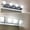 Black, variant on 4 Bulb Vanity Light Shade with Black Brackets, 25" inch Bathroom Light Cover (White Linen w/Black)