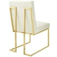 thumbnail image 3 of Modway Privy 18.5" Performance Velvet Dining Chair in Gold/Ivory (Set of 2), 3 of 4
