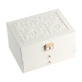 thumbnail image 1 of KLKCMS Jewelry Box 2 Layers Multifunctional Jewelry Case for Rings Trinkets Glasses White, 1 of 9