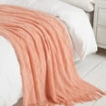 thumbnail image 6 of Bourina Rhombus Orange Throw Blanket for Couch, Suitable for Adult, Soft and Lightweight, 50"⨉60", 6 of 7