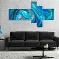 thumbnail image 2 of Designart 'Dark Blue Fractal Abstract Texture ' Abstract Canvas Wall Art, 2 of 2