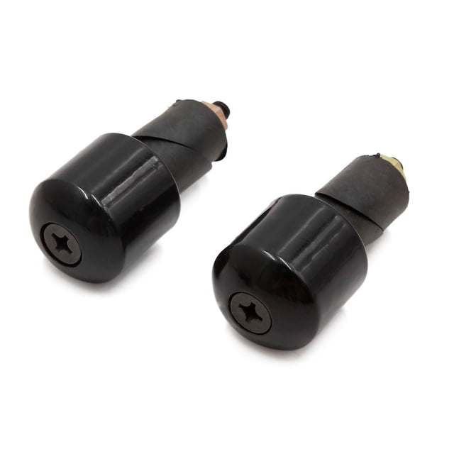 2Pcs 17mm Tapón de Manillar Anti Vibración Puño de Agarre de Metal Negro para Moto GS
