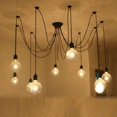 thumbnail image 4 of Soporte de luz de techo industrial E27 lámpara colgante sala de estar dormitorio restaurante soporte de luz 5/6/8/10 cabezas Sweethay JJ16917-03B, 4 of 7