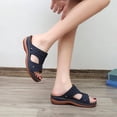 thumbnail image 5 of LEEYNEER Women Sandals Clearance 2023! Women‘s Platform Wedge Sandals with Arch Support Sandals Versatile Flat Slippers Non-slip Lightweight Super Comfort Wedge Heel Platform Sandals, 5 of 6