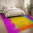 thumbnail image 3 of ODIKA 8'x10' Washable Area Rug Motifs Abstract Brushstroke Confetti Funky Checkered Pink for Living Room, Under Sectional, Family , Durable, Non-Slip, 3 of 7