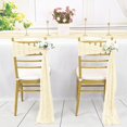 thumbnail image 2 of Cheesecloth Table Runner 6FT Long Boho Gauze Table Runner Rustic Sheer Runner for Wedding Bridal Baby Shower Birthday Party Table Decor Thanksgiving Christmas Decorations, 2 of 4