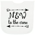 thumbnail image 2 of Inktastic Baby New to the Crew Arrows Baby Terry Cloth Bib, 2 of 3