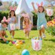 thumbnail image 5 of Bolsa de Pascua para niños | Cesta de lona para huevos de dulces infantiles | Bolsa de regalo con temática de conejos para búsquedas de huevos, fiestas navideñas y decoración de primavera, 5 of 6