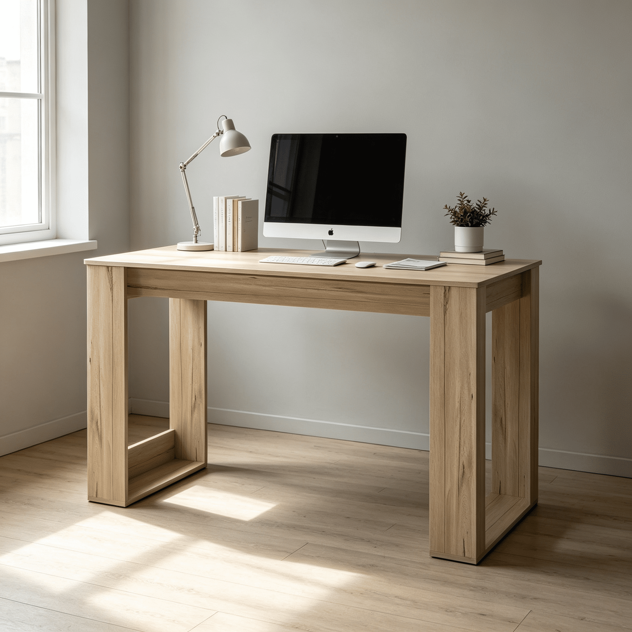 Astoutdoor Oviedo 47 in Wide Manufactured Wood Writing Desk, Minimalist Home Office Solution
