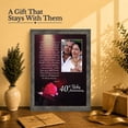 thumbnail image 2 of 40th Anniversary Picture Frame for Couple, Ruby Rose Keepsake, 2 of 8