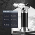 thumbnail image 4 of Butane Kitchen Torch Lighter Cooking Refillable Torch with Adjustable Flame and Safety Lock for Desserts BBQ Kitchen (Butane Gas Not Included) (Sliver), 4 of 7