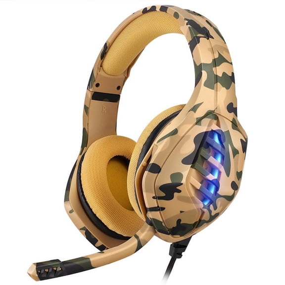Camouflage Headset Wired With Microphone