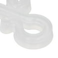 thumbnail image 3 of 150 Uds ganchos en forma de S plástico resistente y duradero extremos dobles Clips de luz navideña multiusos para decoración de luces de fiesta blanco, 3 of 12