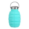 thumbnail image 6 of Collapsible Travel Water Bottle, Reuseable Silicone Foldable Water Bottles for Gym Camping Hiking, Portable Leak Proof Sports Water Bottle with Carabiner, 500ml Expandable Water Bottle Sports Cups, 6 of 6