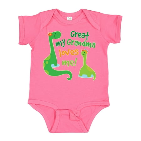 

Inktastic My Great Grandma Loves Me Gift Baby Boy Bodysuit