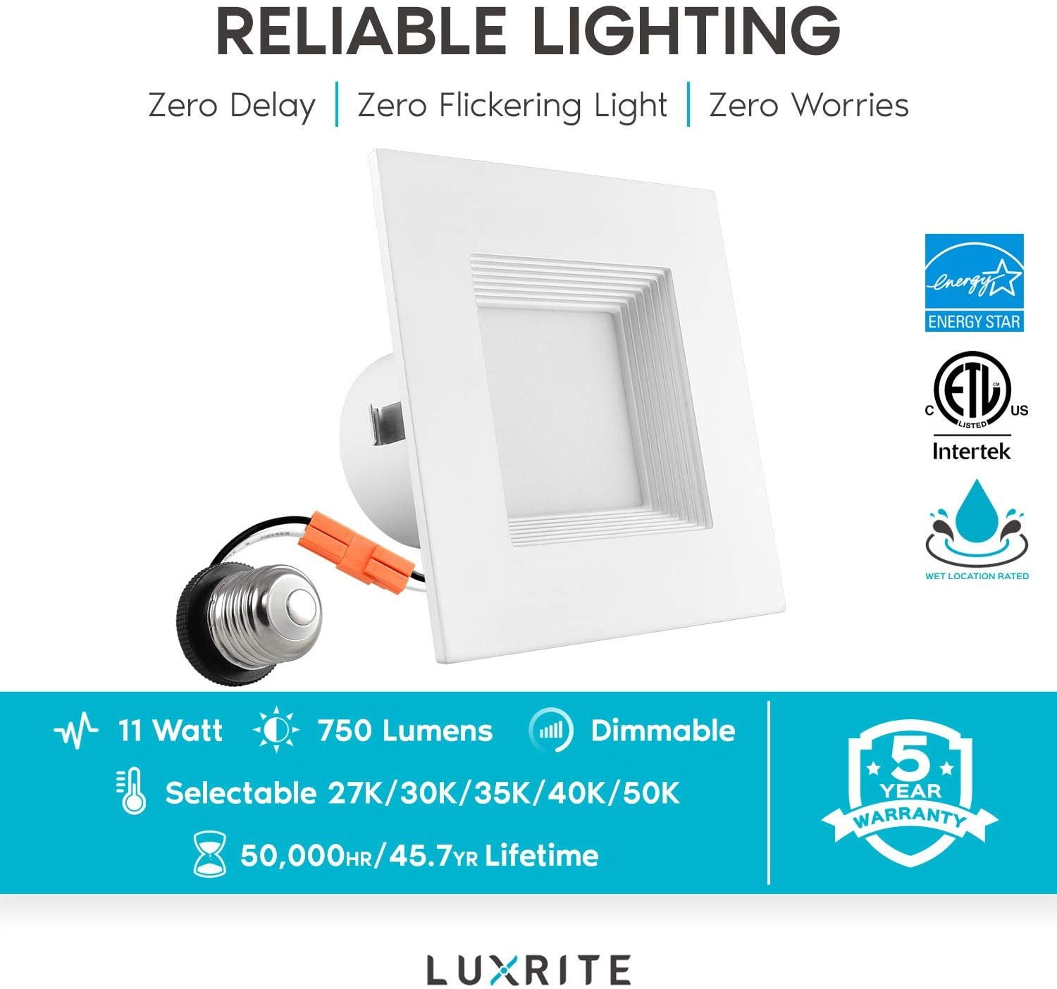 4 inch square on sale led recessed lighting