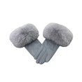 thumbnail image 1 of Minnieouse 1 par de guantes de invierno, guantes de calentamiento elásticos portátiles a prueba de viento, decoración de plumas, accesorio de moda guantes y mitones Tipo 2 Minnieouse AP013119-02, 1 of 6
