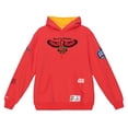 thumbnail image 2 of Men's Mitchell & Ness Red Atlanta Hawks Team Origins Fleece Pullover Hoodie, 2 of 5