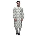 thumbnail image 1 of Atasi Satin Slub Ethnic Kurta With Churidar For Mens Printed Party Wear, 1 of 1