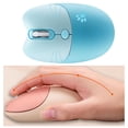 thumbnail image 4 of Lindo mouse inalámbrico 2.4G 4 botones Mute Ergonómico Diseño de dibujos animados Ratón óptico delgado para viaje portátil, computadora, PC, 3 DPI - azul Soledad Ratón inalambrico, 4 of 7