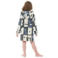 thumbnail image 7 of FORMRS Niños Bathrobe Unisex Hooded Robe Soft Plush Pajamas Sleepwear, Size 2-3T, Black and Blue Cat, 7 of 7