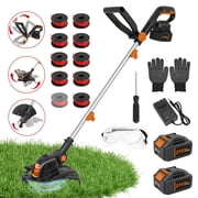 CATGOOD 4AH Cordless String Trimmer, 12" Weed Wacker Cordless with Fast Charger, 2 in 1 Lawn Mower and Weed Trimmer
