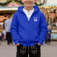 thumbnail image 2 of Bjutir Zip Up Hoodies For Boys Cartoon Print Zipper Jackets Fashion Hooded Sweatshirt Festives Events Clothes Size 2-14 Years, Blue, 2 of 4