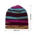 thumbnail image 2 of Cozy Unisex Stripe Knit Beanie for Autumn and Winter - Warm and Stylish, 2 of 4