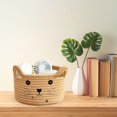 thumbnail image 1 of Cesta de almacenamiento para gatos, cuerda de algodón, multifunción, bonito recipiente redondo tejido a mano para Perfume, café, frutas, aperitivos y BLESIY Cesta de almacenamiento, 1 of 8