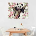thumbnail image 2 of Nawypu Chinese Style Panda Canvas Wall Art Print, Funny Cute Animal Pictures, Artwork Prints Panda Playing with Flower, Funny Animal Wall Art, Panda Art Print, Wall Decor, Decor, 2 of 6