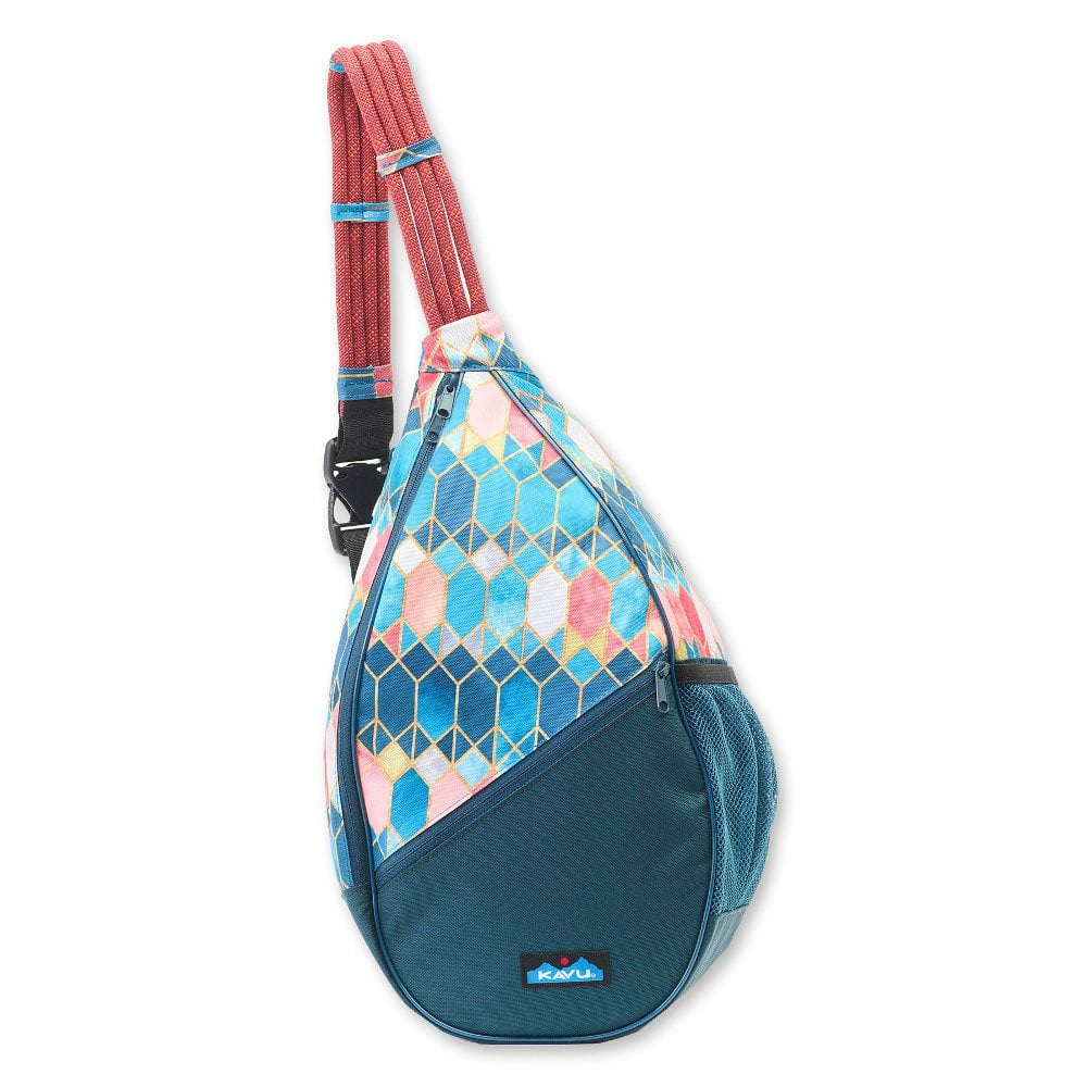 KAVU Paxton Pack Rope Sling Crossbody Bag Stained Glass